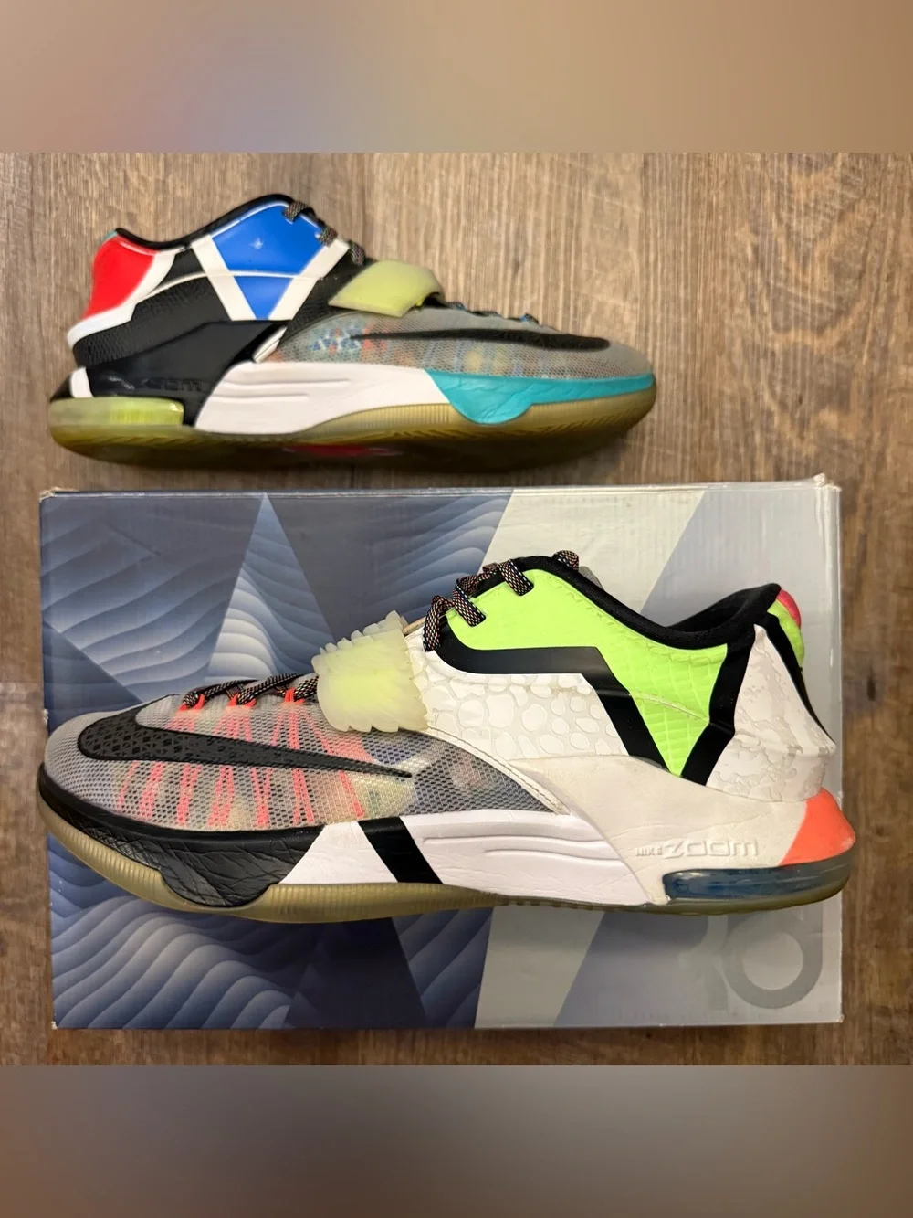 Nike KD 7 VII SE What The KD Multicolor Durant Men’s Size 9.5 Sneakers Shoes